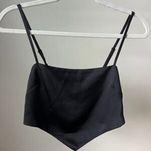 Forever 21 Satin Scarf-Style Crop Top